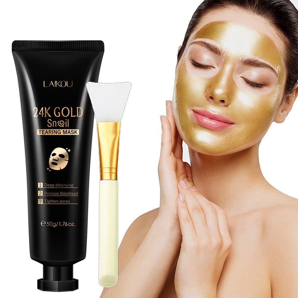 Gold Foil Snail Tear-Off Mask – Hydrating & Rejuvenating