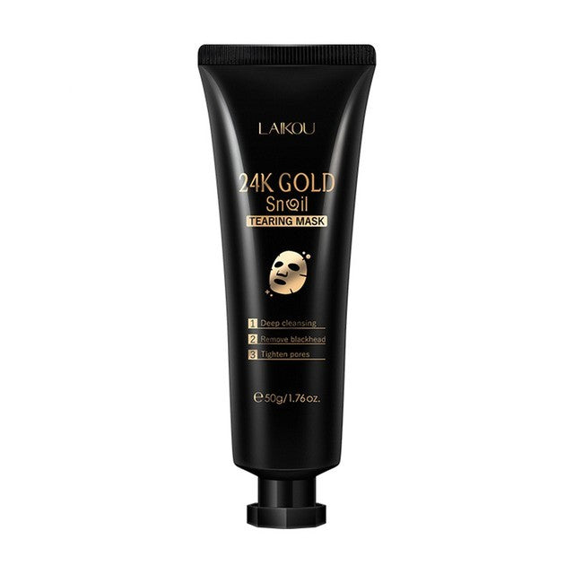 Gold Foil Snail Tear-Off Mask – Hydrating & Rejuvenating