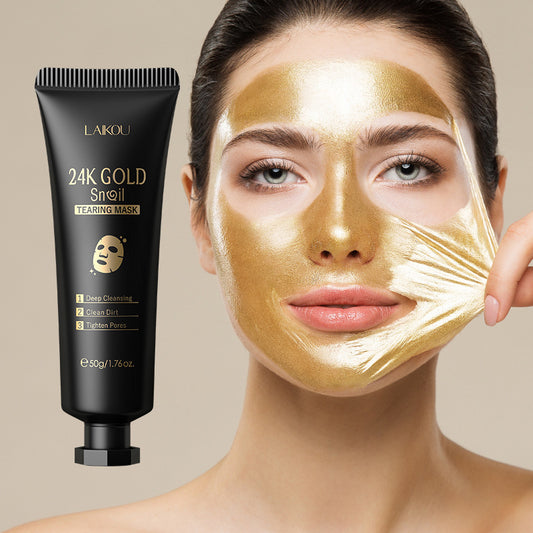 Gold Foil Snail Tear-Off Mask – Hydrating & Rejuvenating