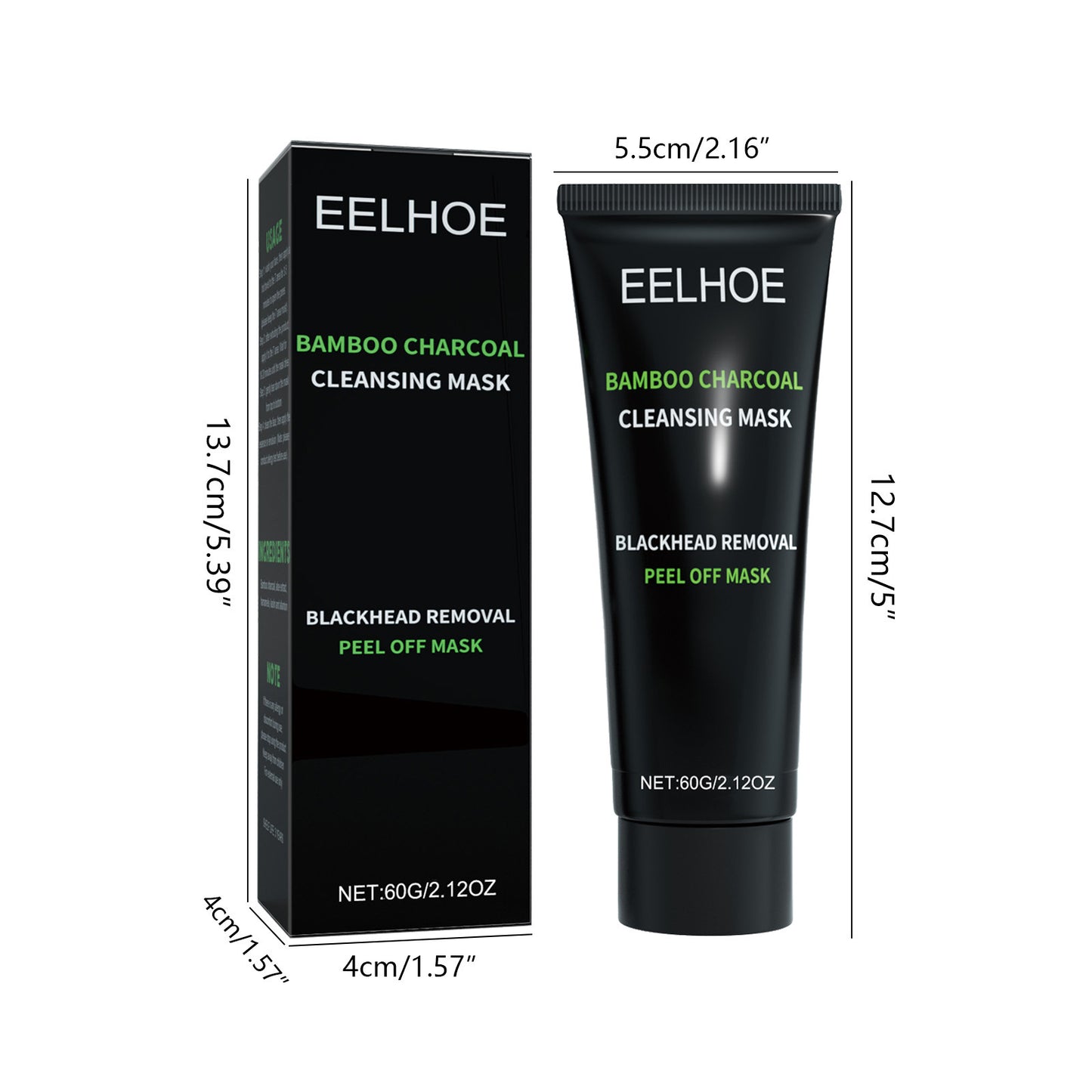 Bamboo Charcoal Blackhead Removal Peel-Off Mask For Deep Pore Cleansing And T-Zone Oil Control