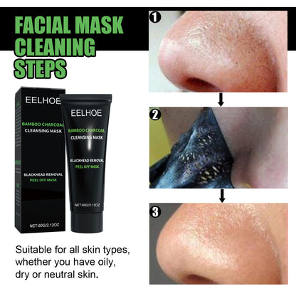 Bamboo Charcoal Blackhead Removal Peel-Off Mask For Deep Pore Cleansing And T-Zone Oil Control